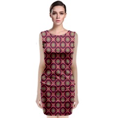 Kaleidoscope Seamless Pattern Sleeveless Velvet Midi Dress