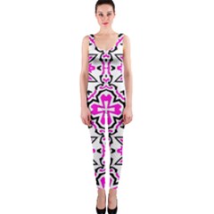 Oriental Pattern Onepiece Catsuit