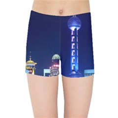 Shanghai Oriental Pearl Tv Tower Kids Sports Shorts