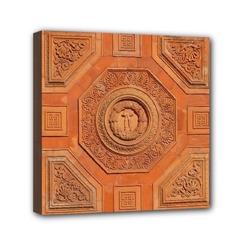 Symbolism Paneling Oriental Ornament Pattern Mini Canvas 6  X 6  by BangZart