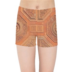 Symbolism Paneling Oriental Ornament Pattern Kids Sports Shorts by BangZart