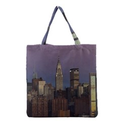 Skyline City Manhattan New York Grocery Tote Bag