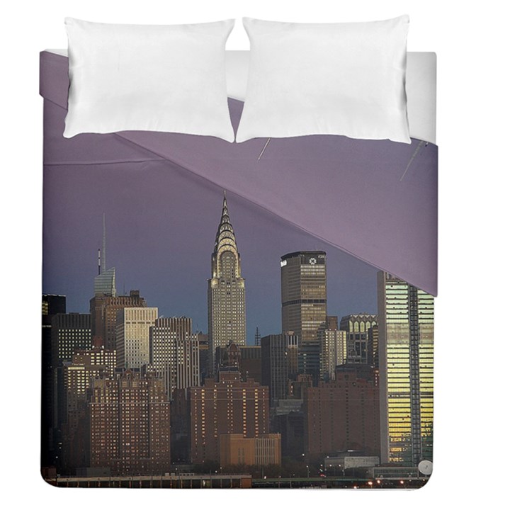 Skyline City Manhattan New York Duvet Cover Double Side (Queen Size)