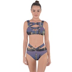 Skyline City Manhattan New York Bandaged Up Bikini Set  by BangZart