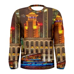 Shanghai Skyline Architecture Men s Long Sleeve Tee