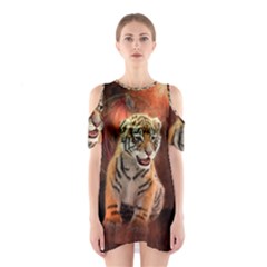 Cute Little Tiger Baby Shoulder Cutout One Piece by FantasyWorld7