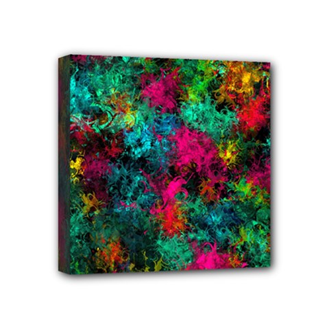 Squiggly Abstract B Mini Canvas 4  x 4 