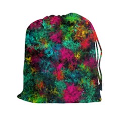 Squiggly Abstract B Drawstring Pouches (XXL)