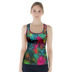 Squiggly Abstract B Racer Back Sports Top