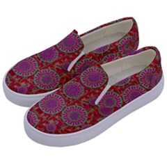 Hearts Can Also Be Flowers Such As Bleeding Hearts Pop Art Kids  Canvas Slip Ons by pepitasart