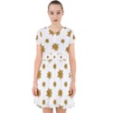 Graphic Nature Motif Pattern Adorable in Chiffon Dress View1