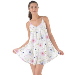 Floral Cute Girly Pattern Love The Sun Cover Up by paulaoliveiradesign