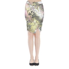 Awesome Fractal 35h Midi Wrap Pencil Skirt