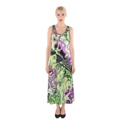 Awesome Fractal 35d Sleeveless Maxi Dress