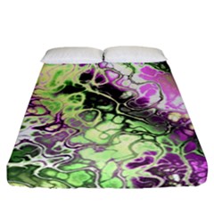 Awesome Fractal 35d Fitted Sheet (California King Size)