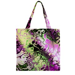 Awesome Fractal 35d Zipper Grocery Tote Bag