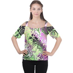 Awesome Fractal 35d Cutout Shoulder Tee