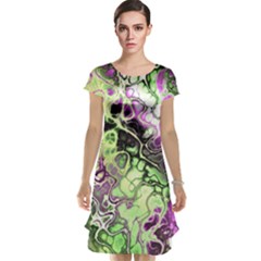 Awesome Fractal 35d Cap Sleeve Nightdress