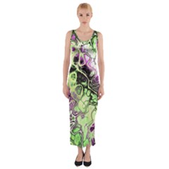 Awesome Fractal 35d Fitted Maxi Dress