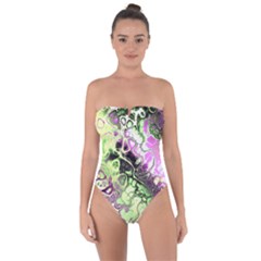 Awesome Fractal 35d Tie Back One Piece Swimsuit