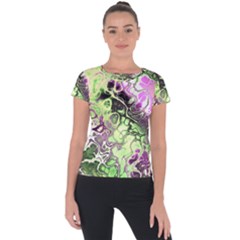 Awesome Fractal 35d Short Sleeve Sports Top 