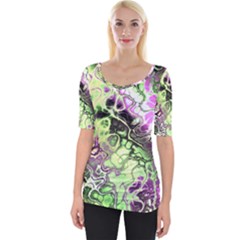 Awesome Fractal 35d Wide Neckline Tee