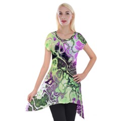 Awesome Fractal 35d Short Sleeve Side Drop Tunic