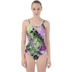 Awesome Fractal 35d Cut Out Top Tankini Set