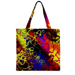 Awesome Fractal 35c Zipper Grocery Tote Bag