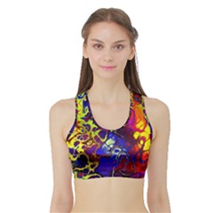 Awesome Fractal 35c Sports Bra with Border