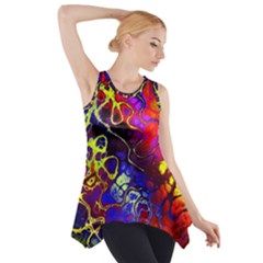 Awesome Fractal 35c Side Drop Tank Tunic