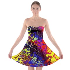 Awesome Fractal 35c Strapless Bra Top Dress