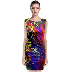 Awesome Fractal 35c Classic Sleeveless Midi Dress