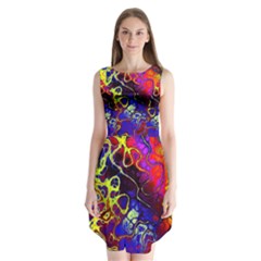 Awesome Fractal 35c Sleeveless Chiffon Dress  