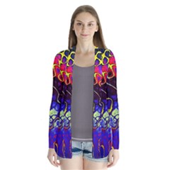 Awesome Fractal 35c Drape Collar Cardigan