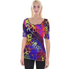 Awesome Fractal 35c Wide Neckline Tee