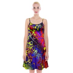 Awesome Fractal 35c Spaghetti Strap Velvet Dress