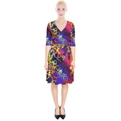 Awesome Fractal 35c Wrap Up Cocktail Dress