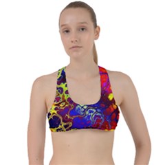 Awesome Fractal 35c Criss Cross Racerback Sports Bra