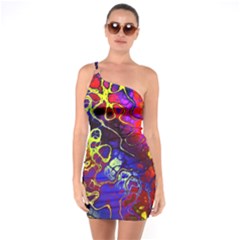 Awesome Fractal 35c One Soulder Bodycon Dress