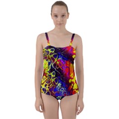 Awesome Fractal 35c Twist Front Tankini Set