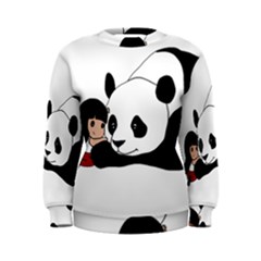 Girl And Panda Women s Sweatshirt by Valentinaart