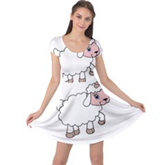 Unicorn Sheep Cap Sleeve Dress by Valentinaart