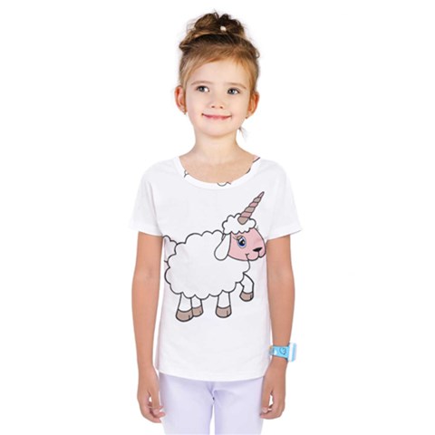 Unicorn Sheep Kids  One Piece Tee by Valentinaart