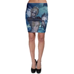 The Wonderful Water Fairy With Water Wings Bodycon Skirt by FantasyWorld7