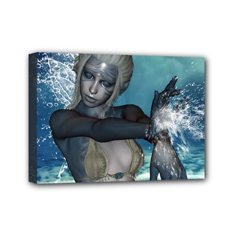 The Wonderful Water Fairy With Water Wings Mini Canvas 7  X 5  by FantasyWorld7