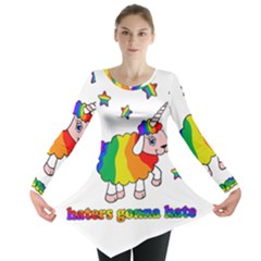 Unicorn Sheep Long Sleeve Tunic  by Valentinaart