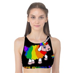 Unicorn Sheep Tank Bikini Top by Valentinaart