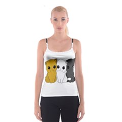 Cute Cats Spaghetti Strap Top by Valentinaart