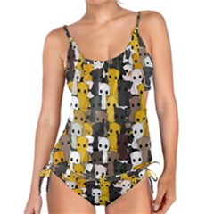 Cute Cats Pattern Tankini Set by Valentinaart